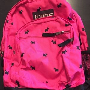 Hot pink with black Scottie dogs Trans Backpack